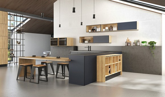 Синяя кухня в Казани