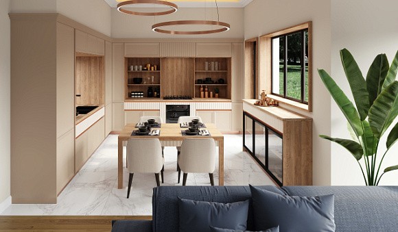 Светлая кухня в Санкт-Петербурге