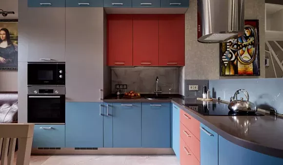 Серая кухня в Клину