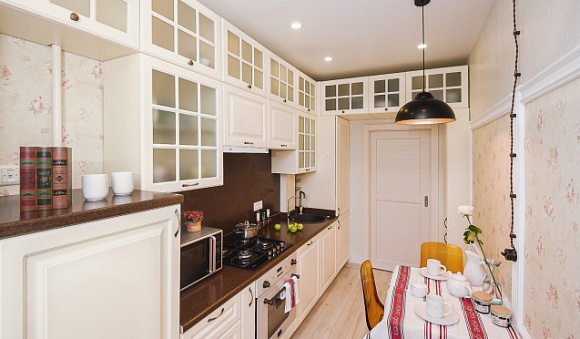 Бежевая кухня в Твери