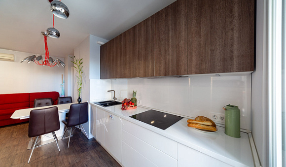 Бежевая кухня в Твери