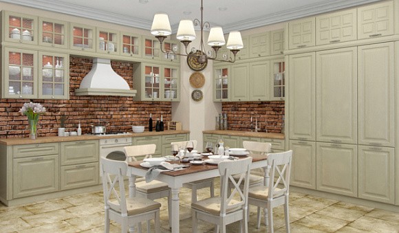 Бежевая кухня во Владикавказе