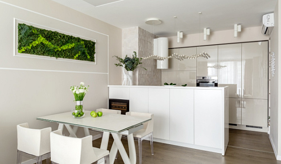 Бежевая кухня в Твери