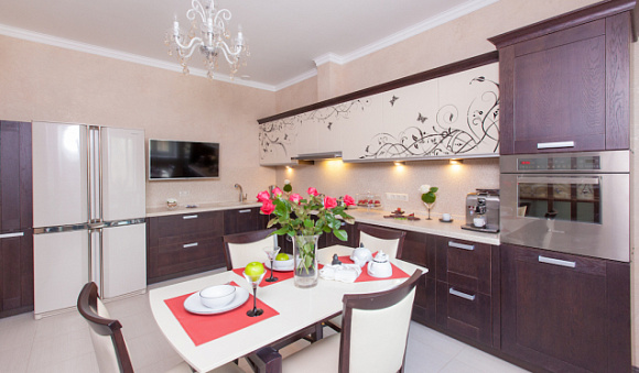 Бежевая кухня в Твери